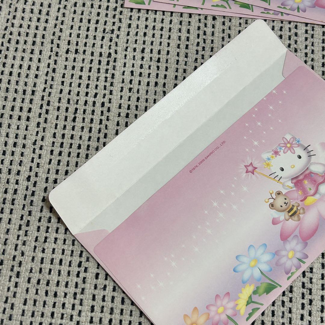 2001年⭐レトロ⭐️新品　ハローキティ　レターセット　フェアリー　花 2001年⭐レトロ⭐️新品 ハローキティ レターセット フェアリー