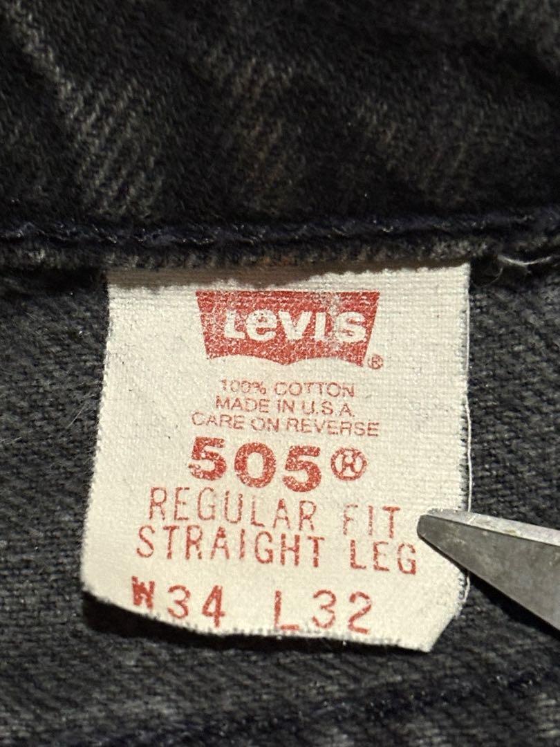 Levi’s 505 ブラックジーンズ　USA製　W34 L32