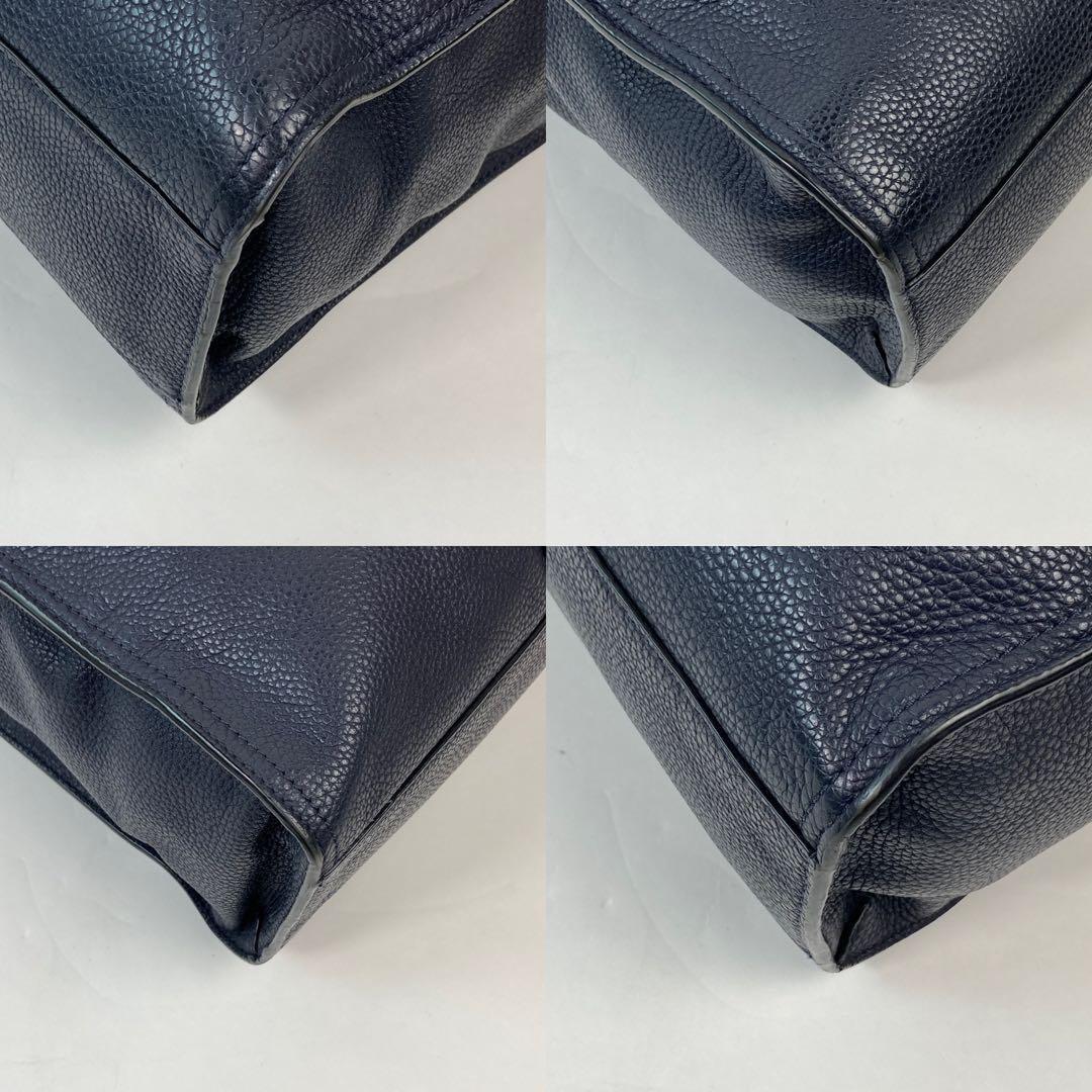 【美品・2way・A4】COACH メトロポリタン ポートフォリオ レザー 紺