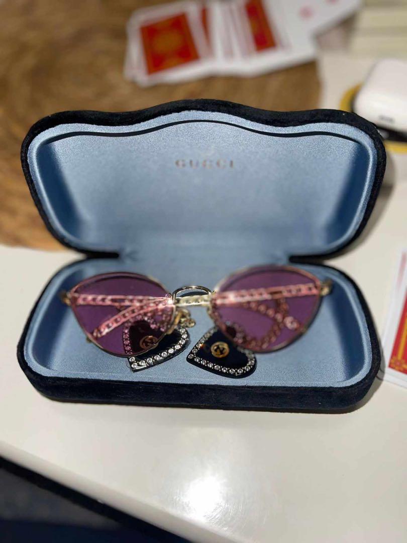 GUCCI　キャットアイサングラス ゴールド