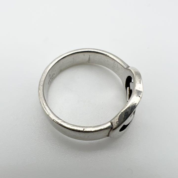 お得定番人気 美品 GGリング 21号 シルバー925 LWVPw-m75227222991 グッチ インターロッキング 新作定番