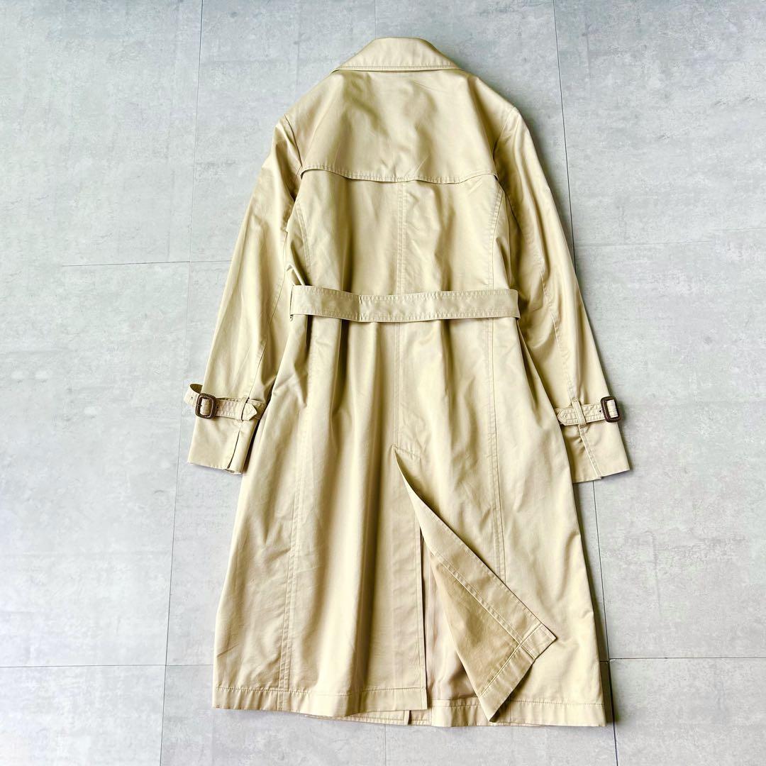 23区　ベルト付き　ギャバジン　ロング　トレンチコート　コットン　ベージュ　40