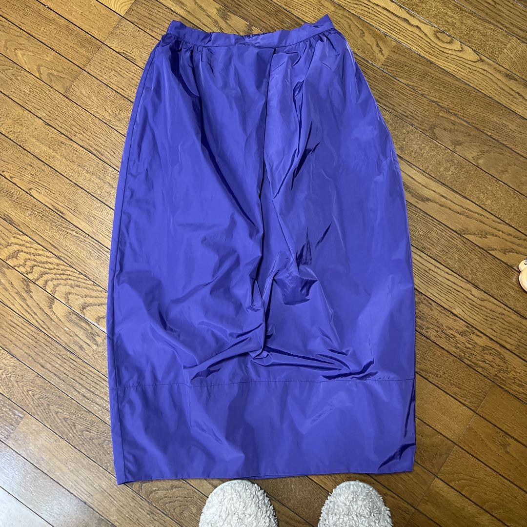 新品 ELFRANK パープル スカート ロング丈