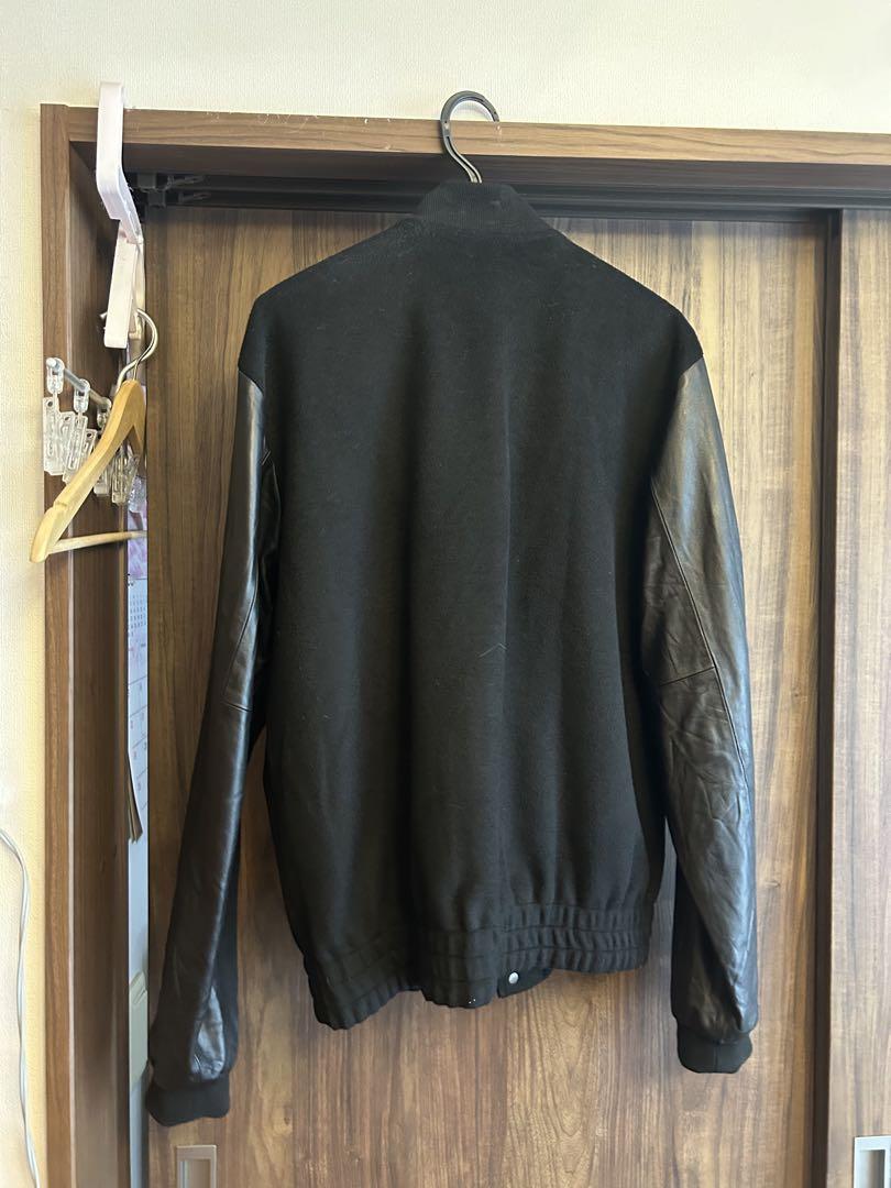 BLVCK PARIS スタジャン XL 本革　ウールのカシミア混紡