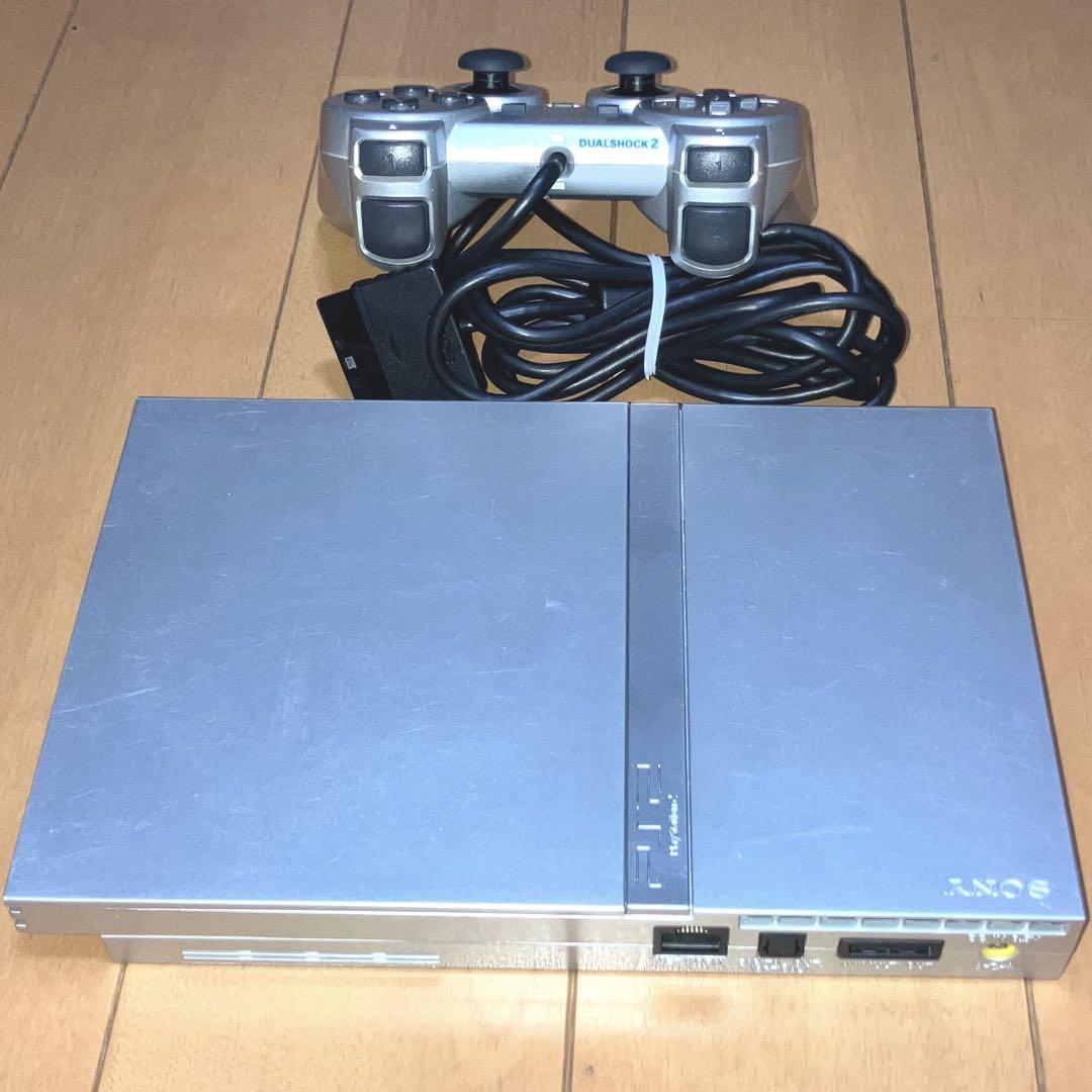 動作最高】 PS2 薄型 SCPH-77000SS サテンシルバー 本体セット
