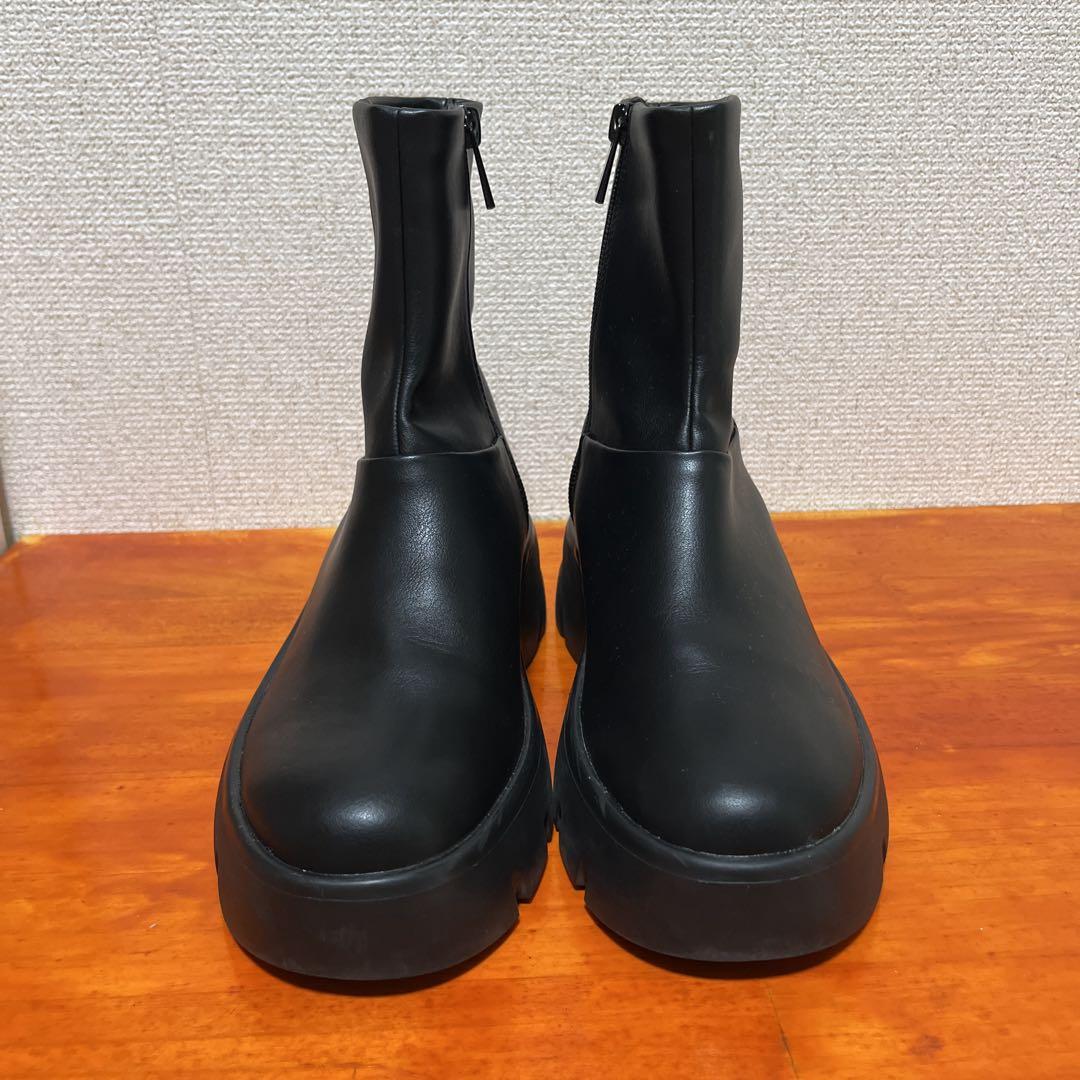 ❀1度のみ着用 ルタロン ショートブーツ 黒 ブラック 22cm SSサイズ