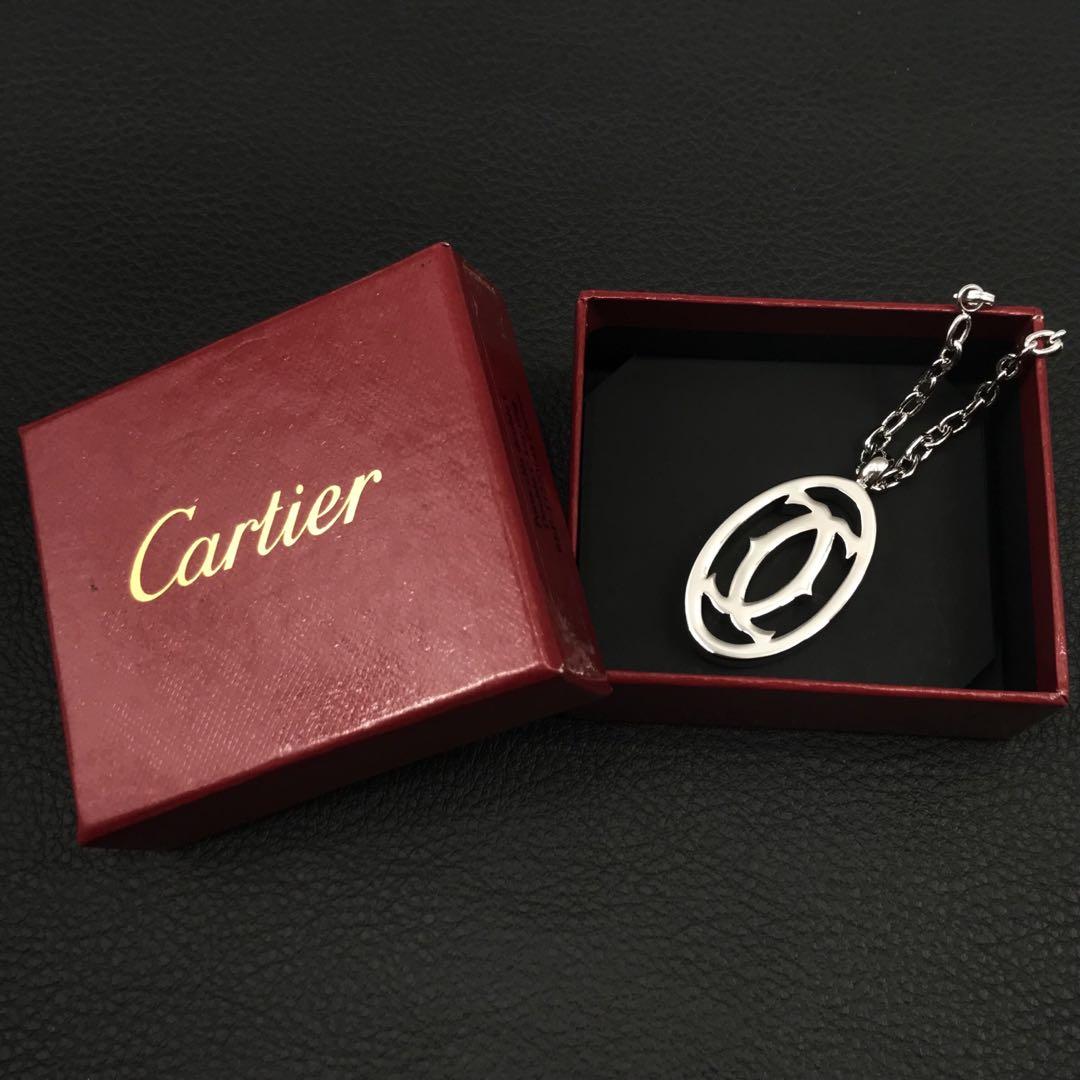 箱付 美品 Cartier カルティエ バックチャーム ストラップ シルバー｜ファッション