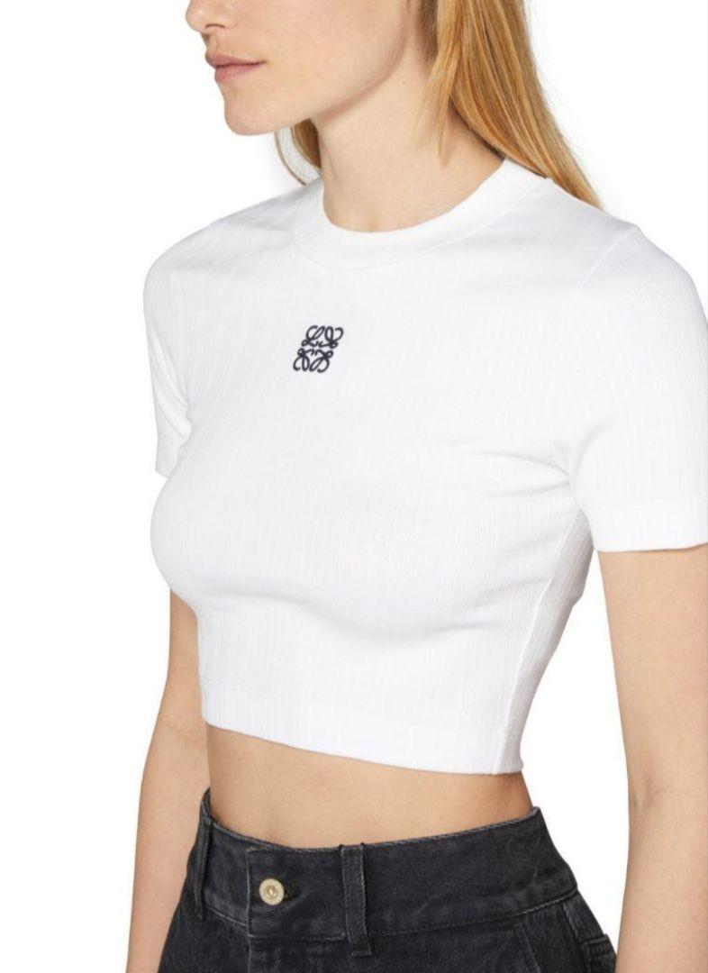 欲しいの LOEWE/ロエベ/アナグラムクロップドTシャツ/トップス/新品/白 トップス