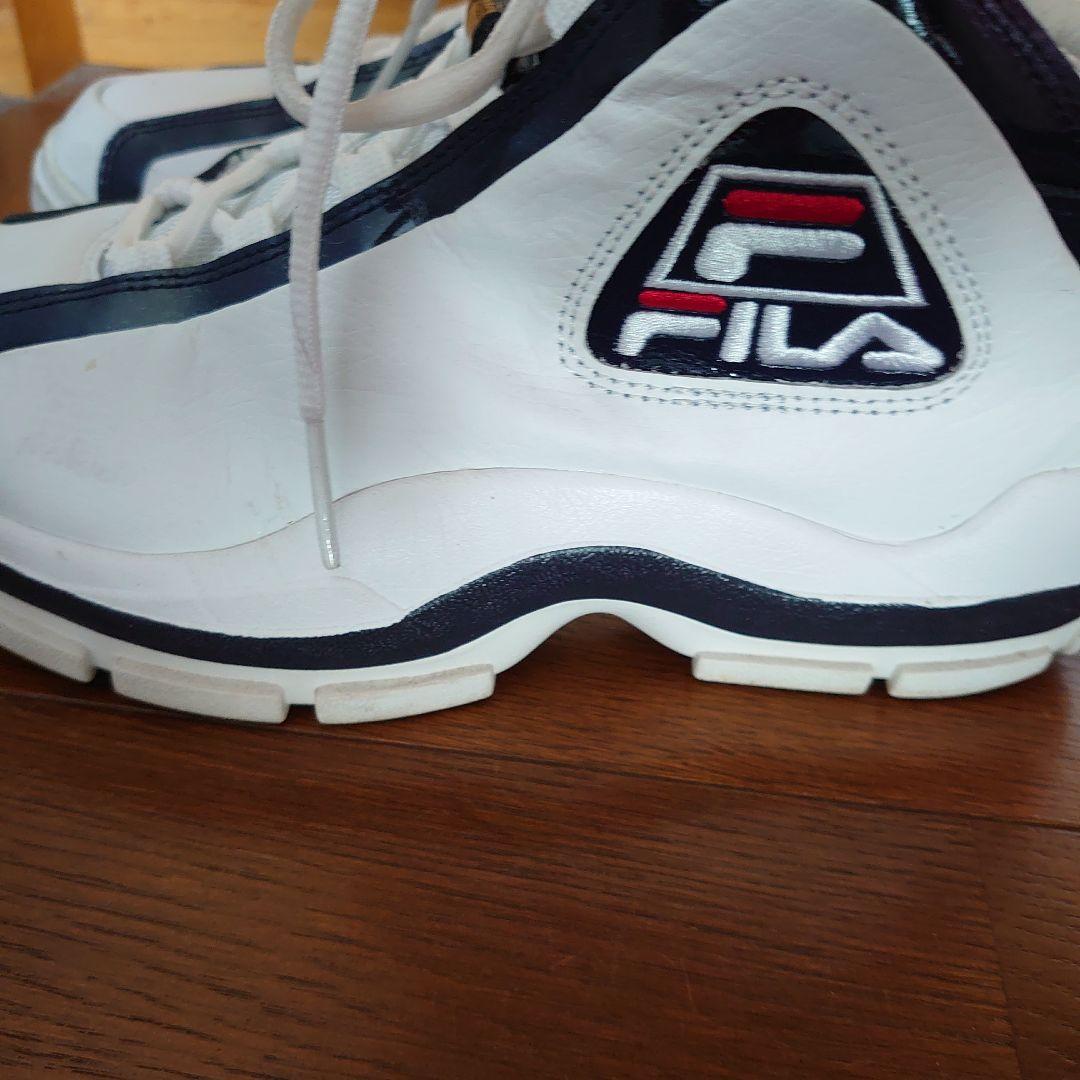FILA ハイカットシューズ ホワイト/ネイビー