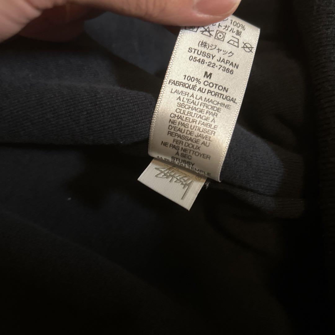 STUSSY ジップパーカー ステッチ ネイビー 画像6