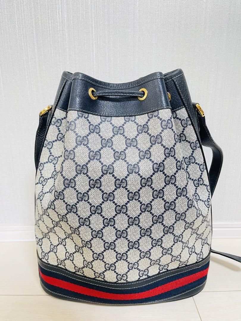 魅力的な価格 美品】グッチ ショルダーバッグ 巾着 シェリーライン GG柄 帽子