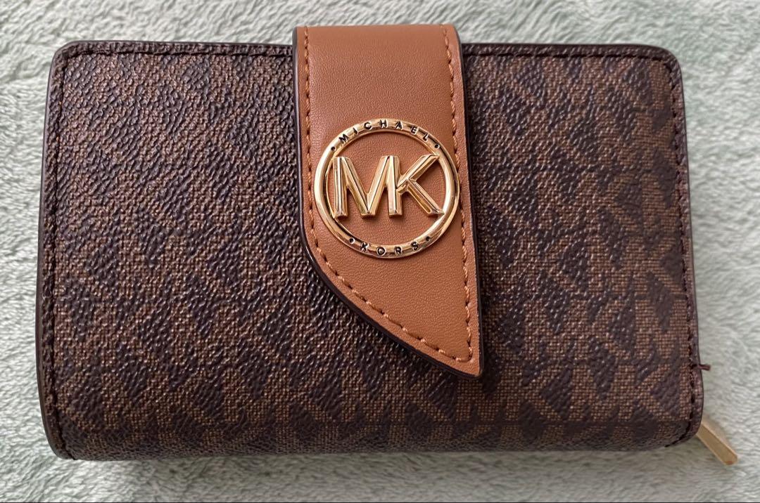 MICHEAL KORS 二つ折り財布 ブラウン/エイコーン