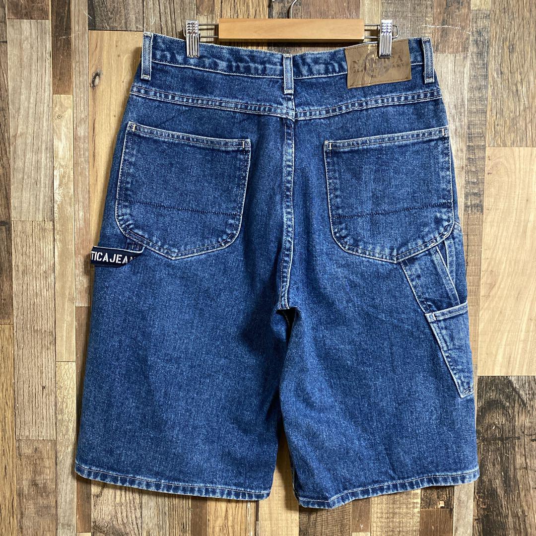 ノーティカ デニム ハーフ ショート パンツ ロゴ 30 USA古着 90s