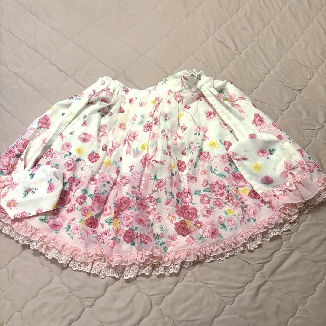 Angelin pretty 花柄フレアスカート