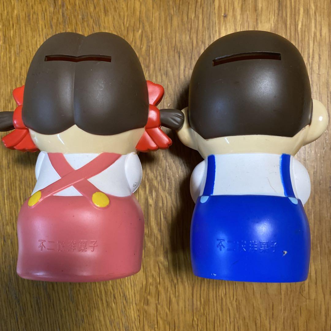 不二家ペコちゃん ポコちゃん 懸賞品 貯金箱 缶 フィギュア