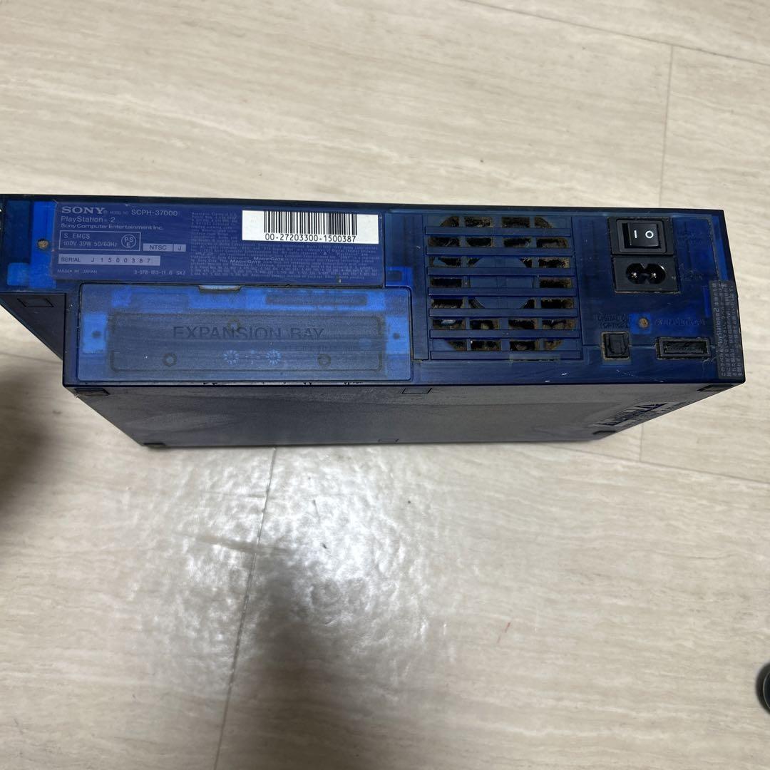 SONY PS2 本体 SCPH37000 オーシャンブルー 一式　ジャンク