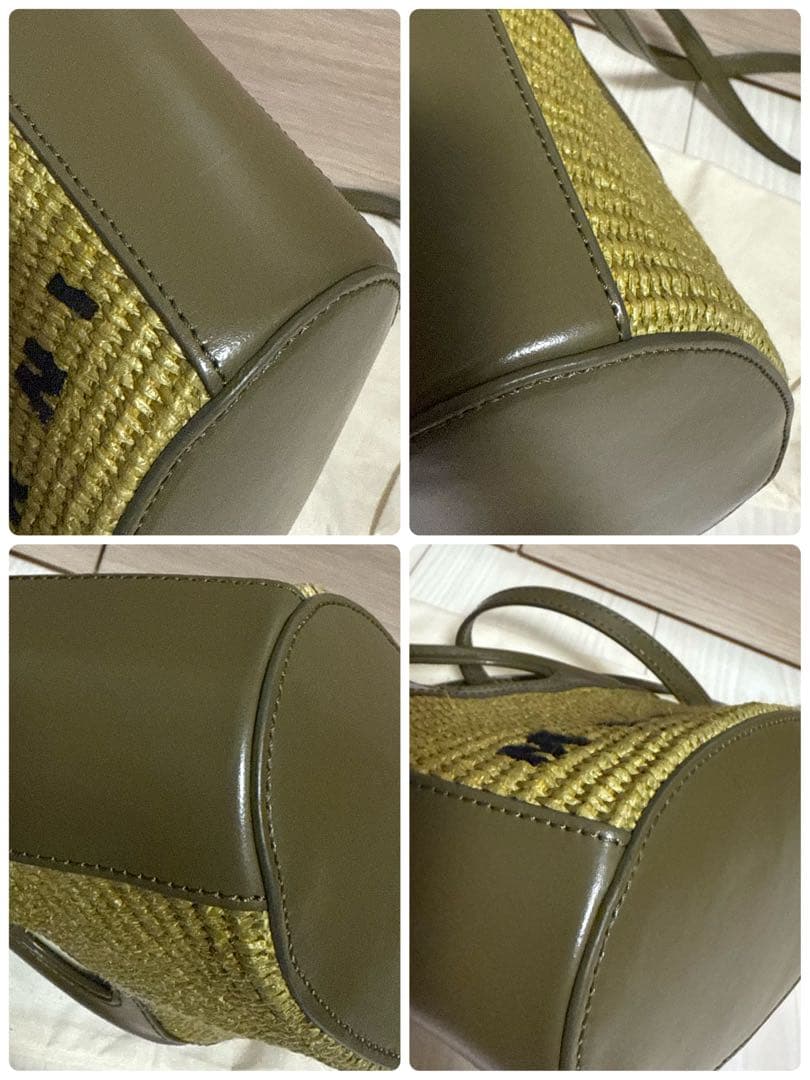 【美品】MARNI マルニ トロピカリア マイクロバッグ オリーブ ショルダー