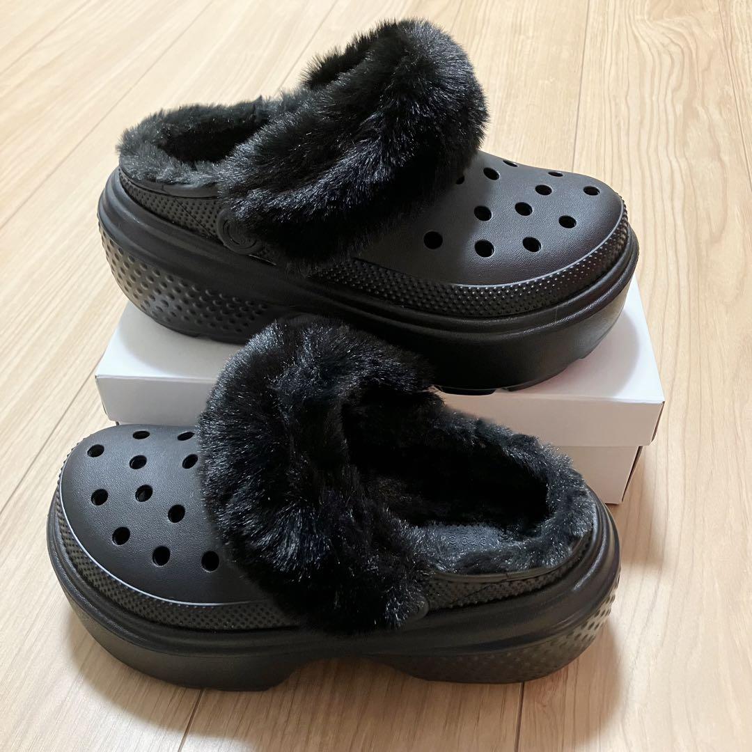 【未使用】crocs ストンプラインドクロッグライナー付き　23.0