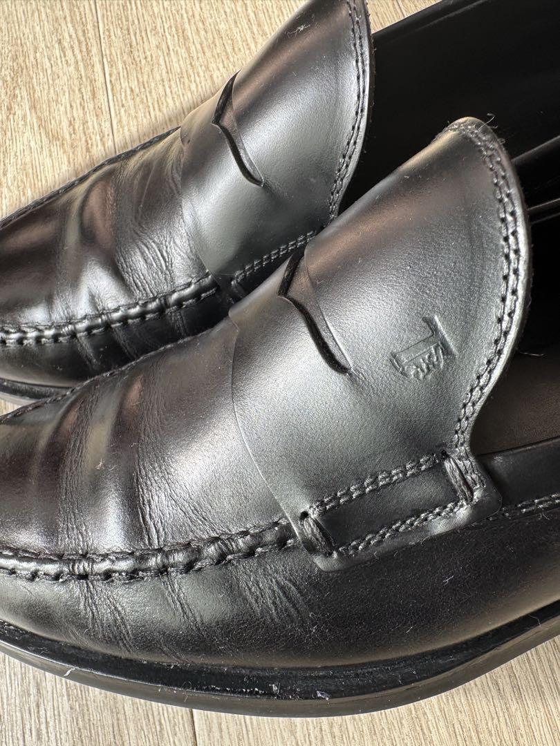 Tod's 黒 レザー ローファー27.5cm