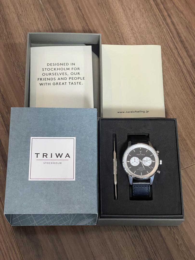 【美品】TRIWA NEVIL 腕時計 ブラック 10 ATM