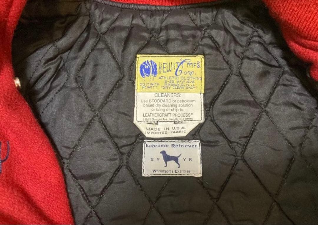 HEWITT☆ヒューイット☆スタジャン☆ラブラドールレトリーバー☆サイズ40 HEWITT☆ヒューイット☆スタジャン☆ラブラドールレトリーバー☆サイズ40