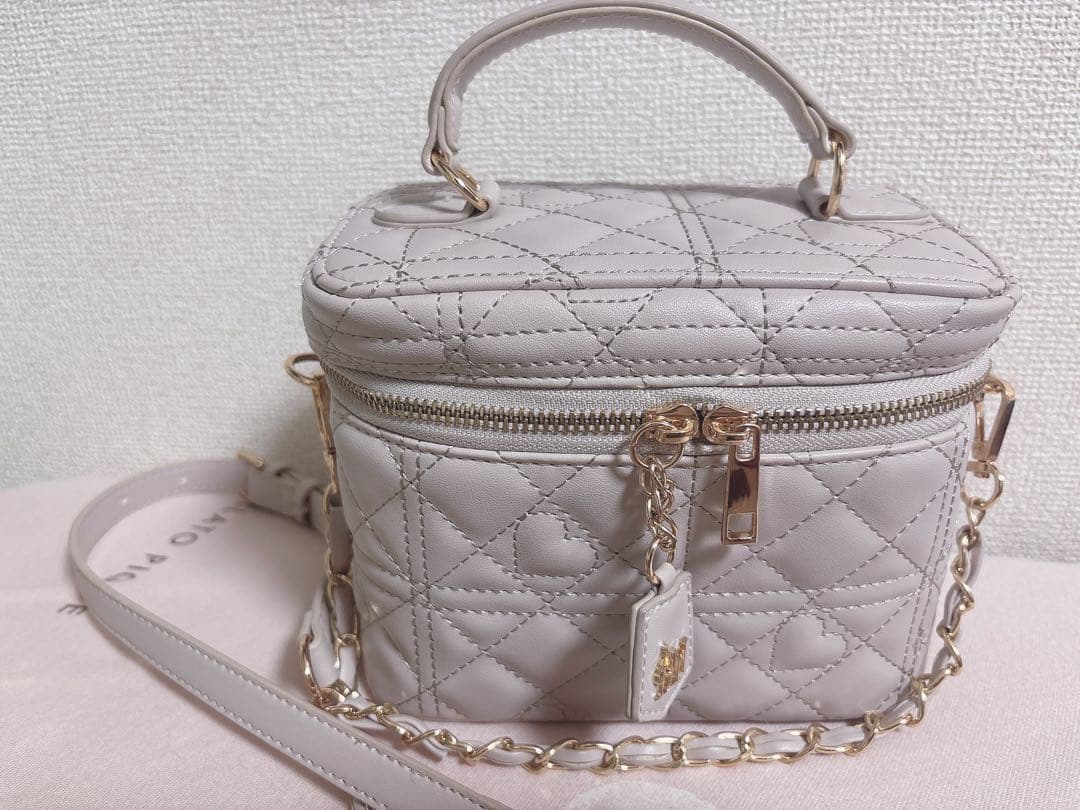 AnMILLE アンミール キルティングバニティバッグ ピンク