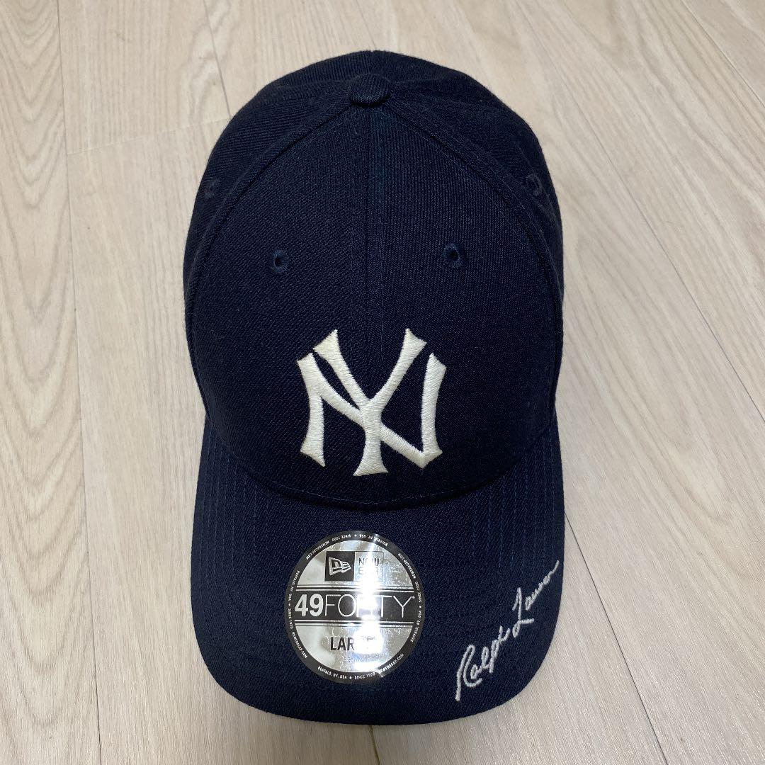 ラルフローレン x ヤンキース MLB キャップ ネイビー ニューエラ L