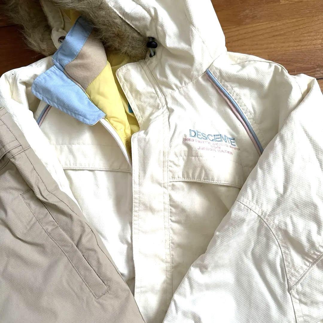 DESCENTE 子ども用スキーウェア フード付き
