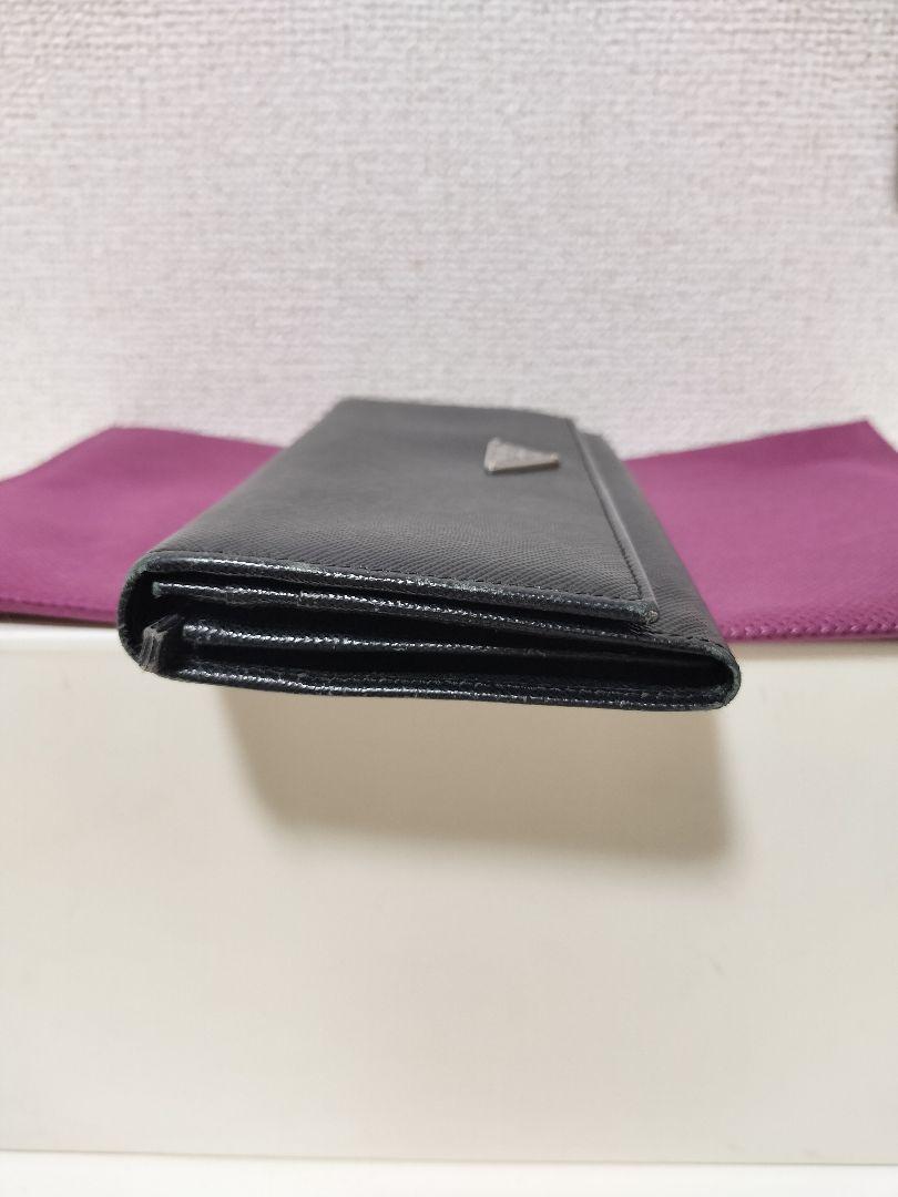 PRADA プラダ 長財布☆ブラック 三角プレート