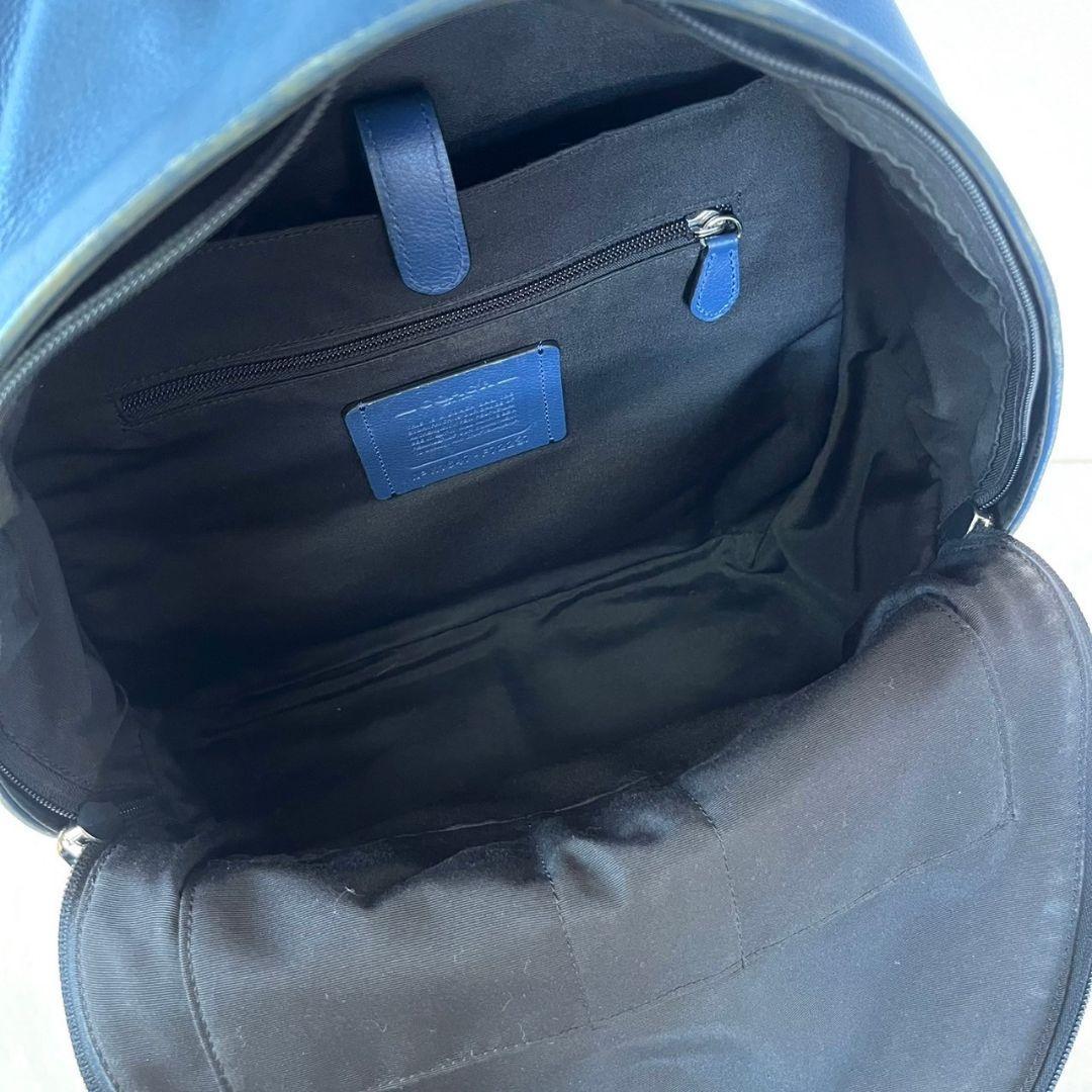 美品 COACH 72237 チャールズヴァーシティ リュック レザー ネイビー