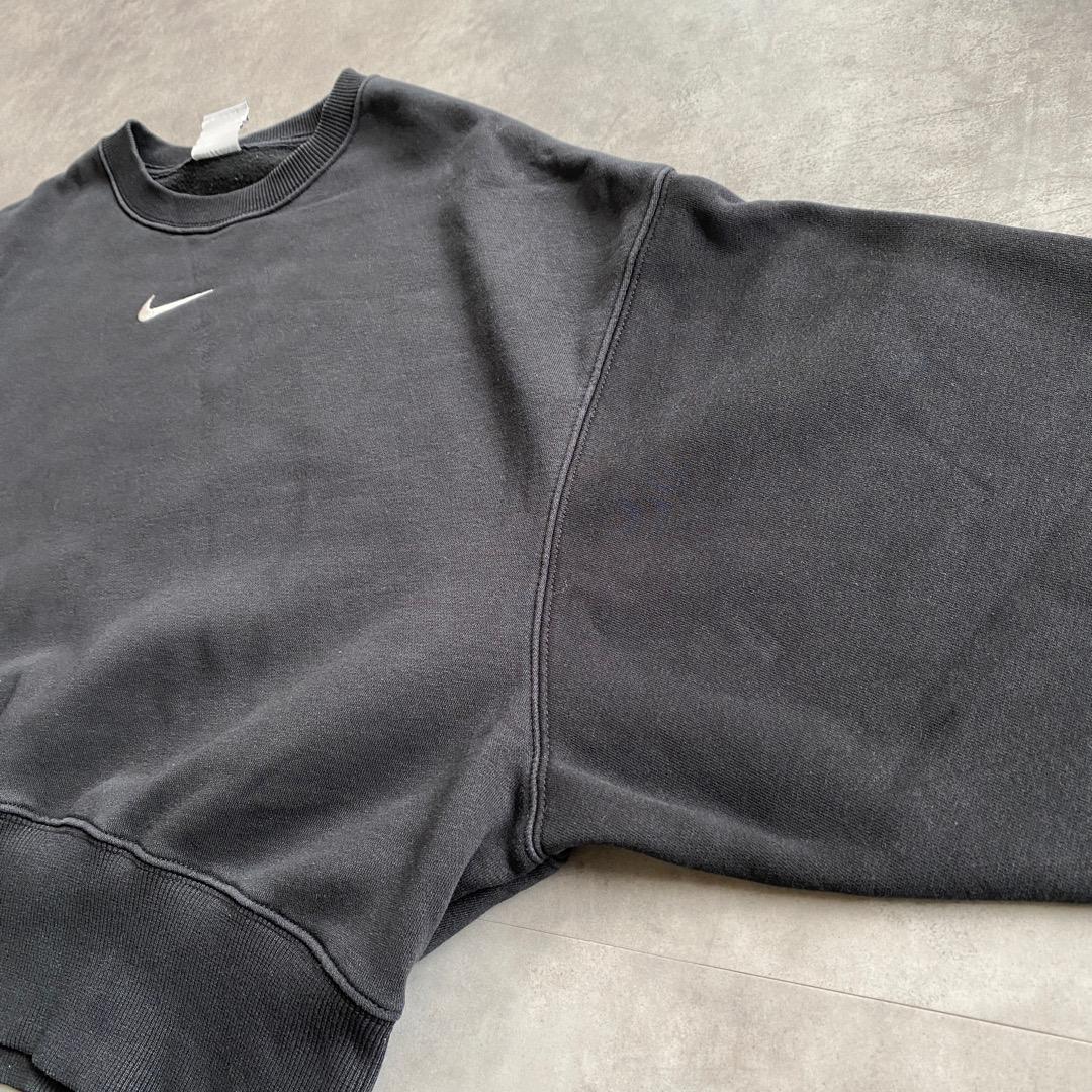 NIKE ナイキ スウェット センタースウッシュ 古着 刺繍 黒 13791