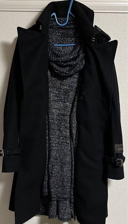 7560円 舗 FUGA ロングコート ドレープニット
