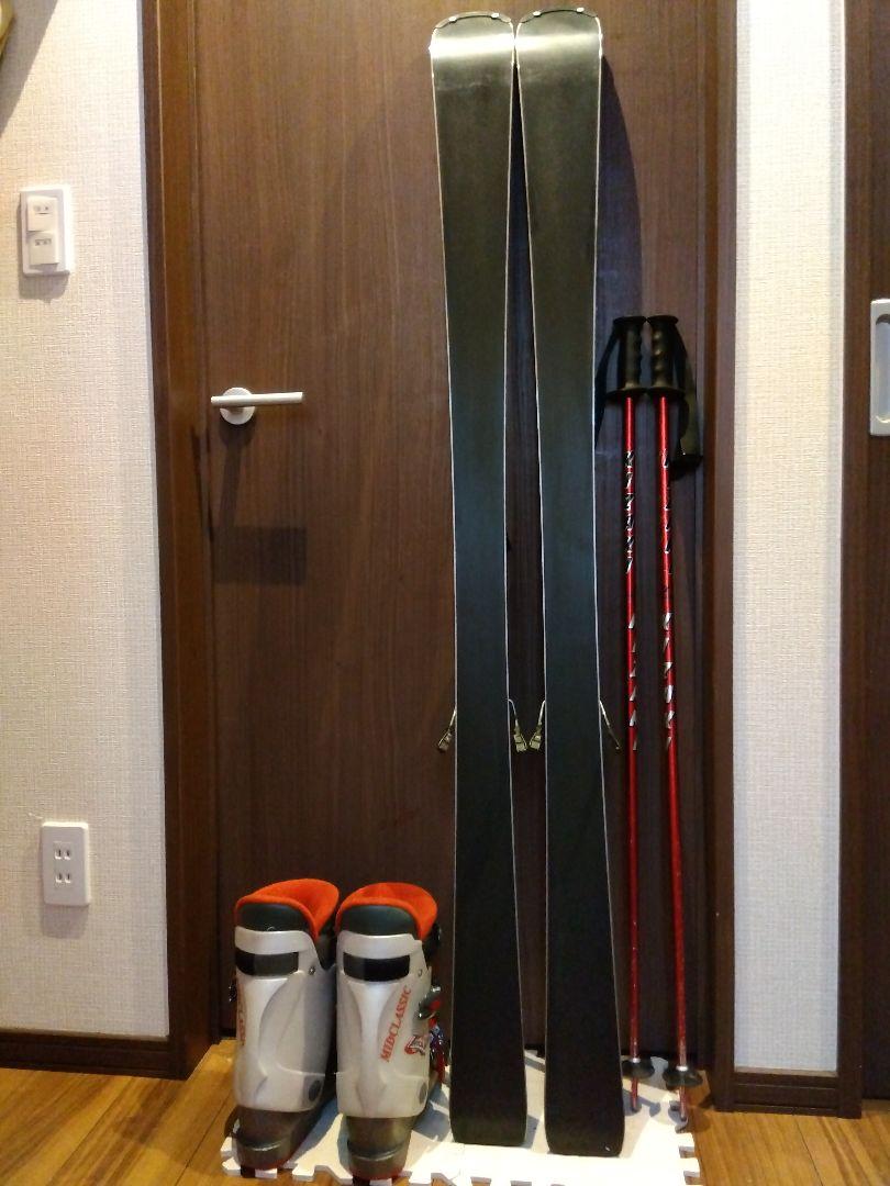 美品✦NORDICA✦男性・女性用✦カッコイイ系✨スキーセット✦メンテ・Wax済 ウィンタースポーツ