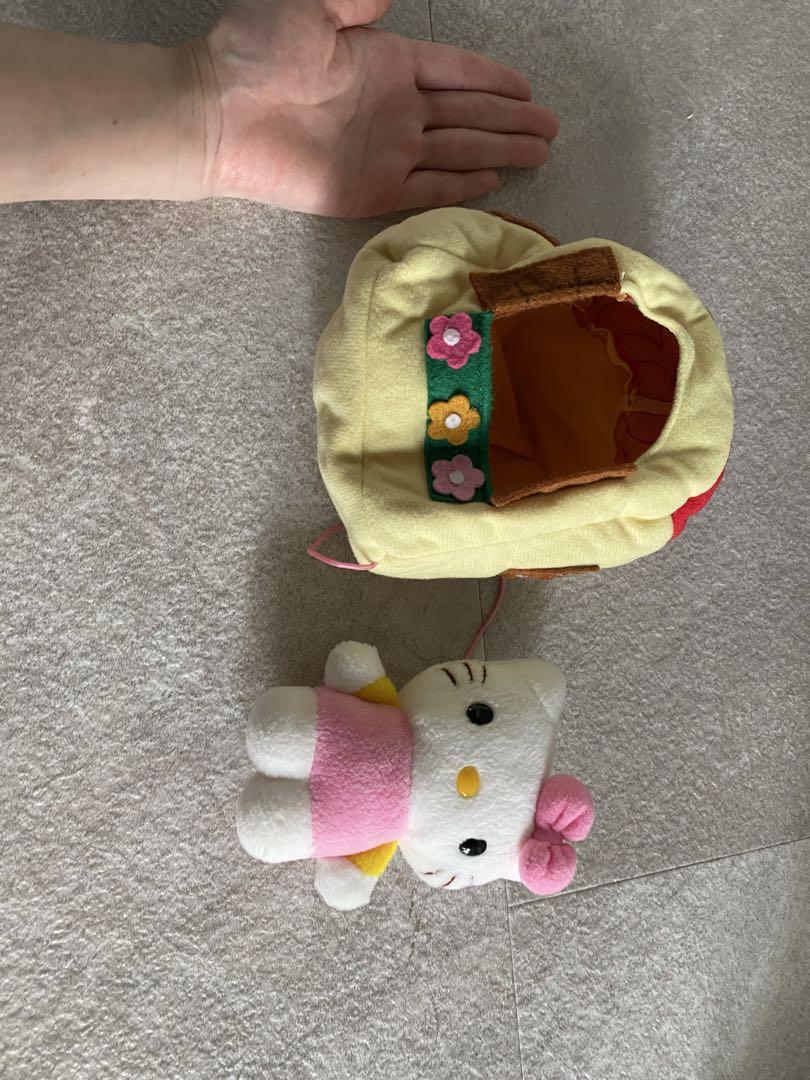 90年代物☆レア☆ハローキティ お家とリンゴのぬいぐるみセット