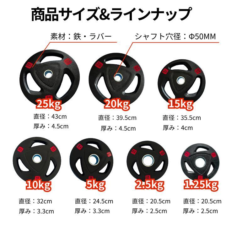 【新品・送料無料】バーベルプレート計15kg(5kg×2枚,2.5kg×2枚)