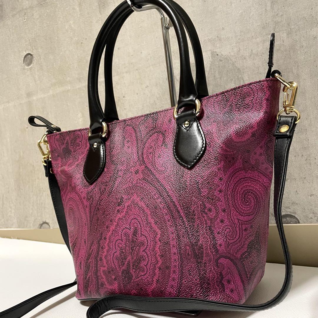 美品　ETRO エトロ トートバッグ ペイズリー柄 イタリア製　ピンク 楽天市場】ピンク（ブランドエトロ）（トートバッグ｜レディース