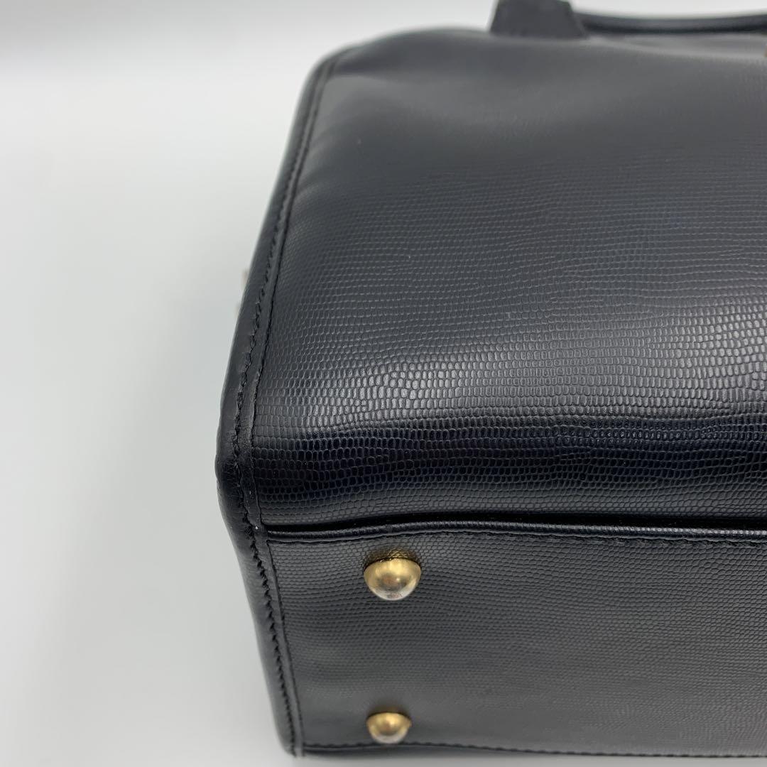 【美品】CELINE セリーヌ 2way ミニボストン サークル金具 ブラック
