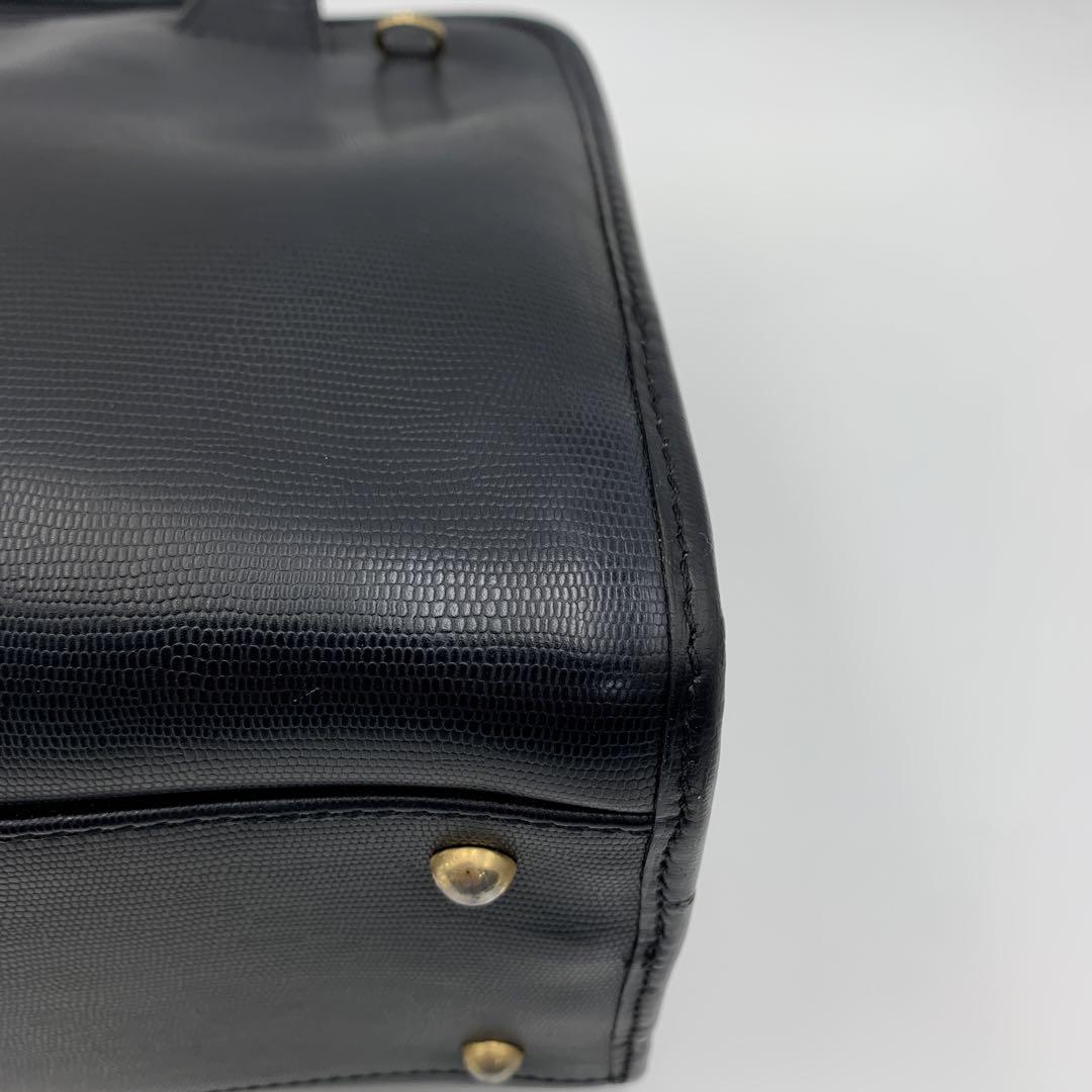 【美品】CELINE セリーヌ 2way ミニボストン サークル金具 ブラック