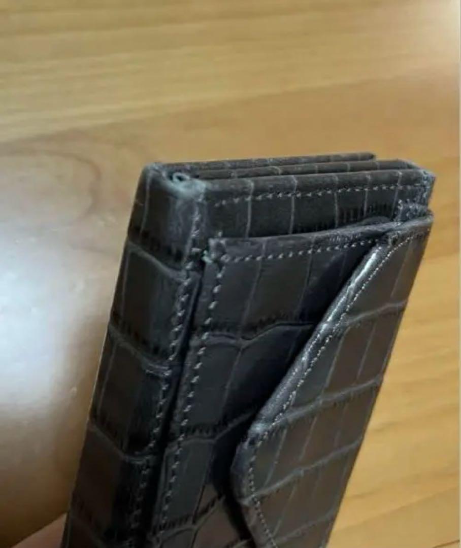 エキセントリ　マルチウォレット　ミニ財布　本革　カイマングレー　EXENTRI