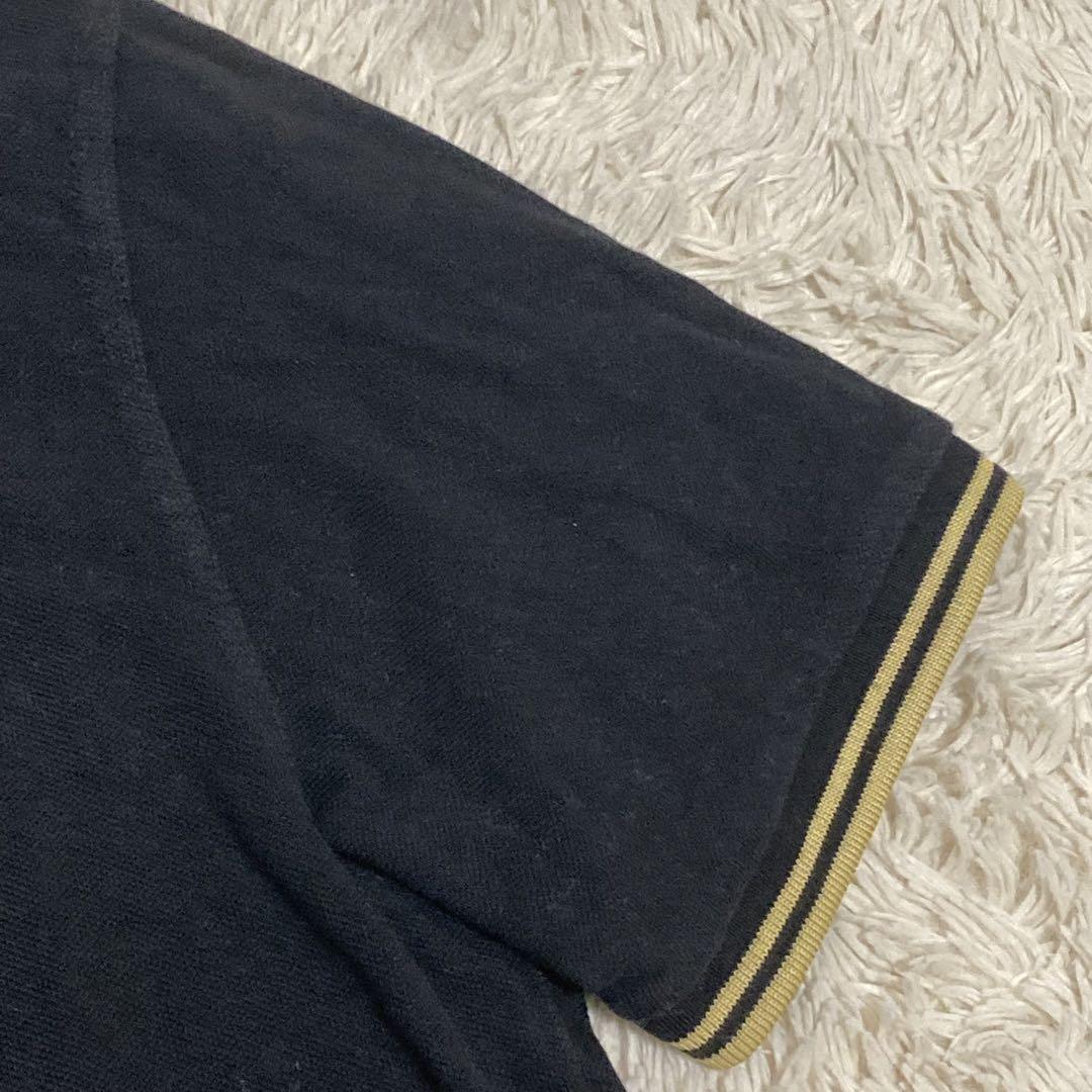 FRED PERRY【Lサイズ】金刺繍 金 ゴールド 黒 ブラック 黒金 M12
