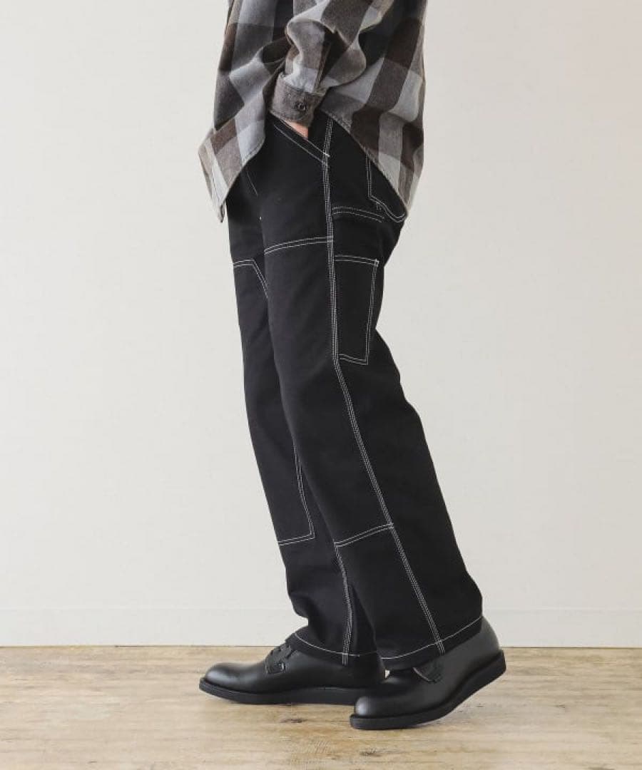 【UNIVERSAL OVERALL】ダブルニーペインターパンツ ブラック 黒 【UNIVERSAL OVERALL】ダブルニーペインターパンツ ブラック 黒