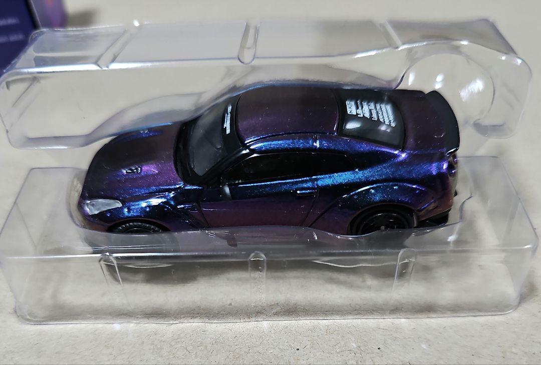 MINI GTの1/64LB-WORKS・日産R35 GT-Rマジックパープルはマジョーラ的輝き！ | 車×３（轟Car3）