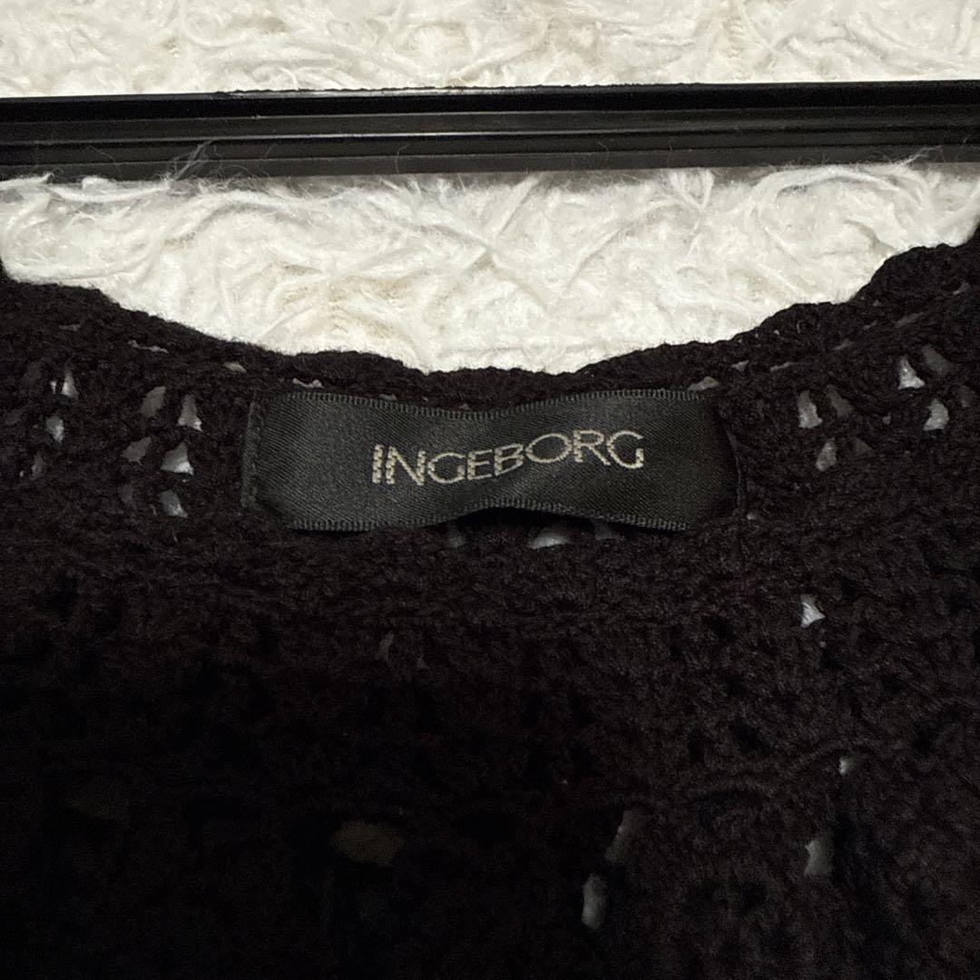 美品☆ INGEBORG インゲボルグ　ニット　鍵編み　インナー付 美品☆ INGEBORG インゲボルグ ニット 鍵編み インナー付 - メルカリ