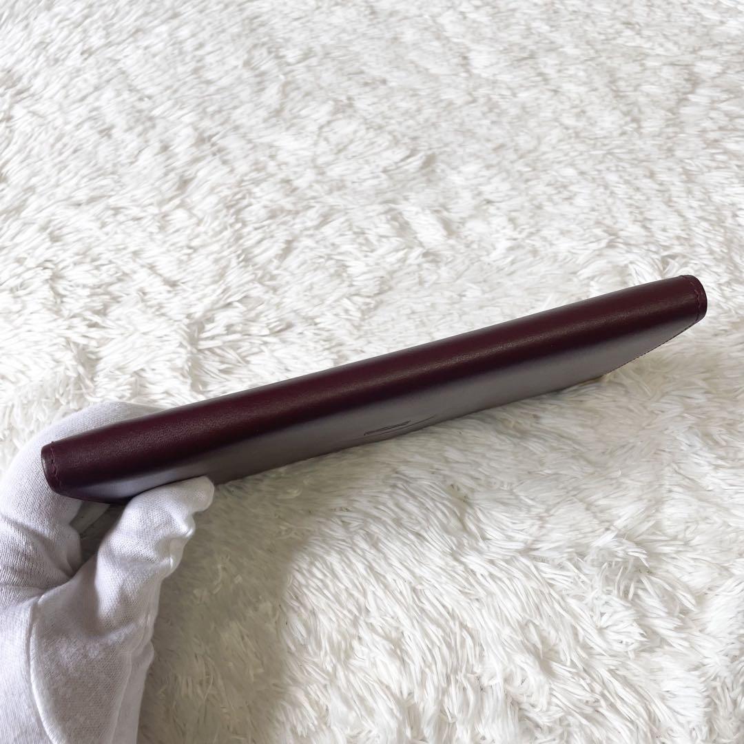 未使用級☆カルティエ 長財布 マストライン ボルドー イタリア製