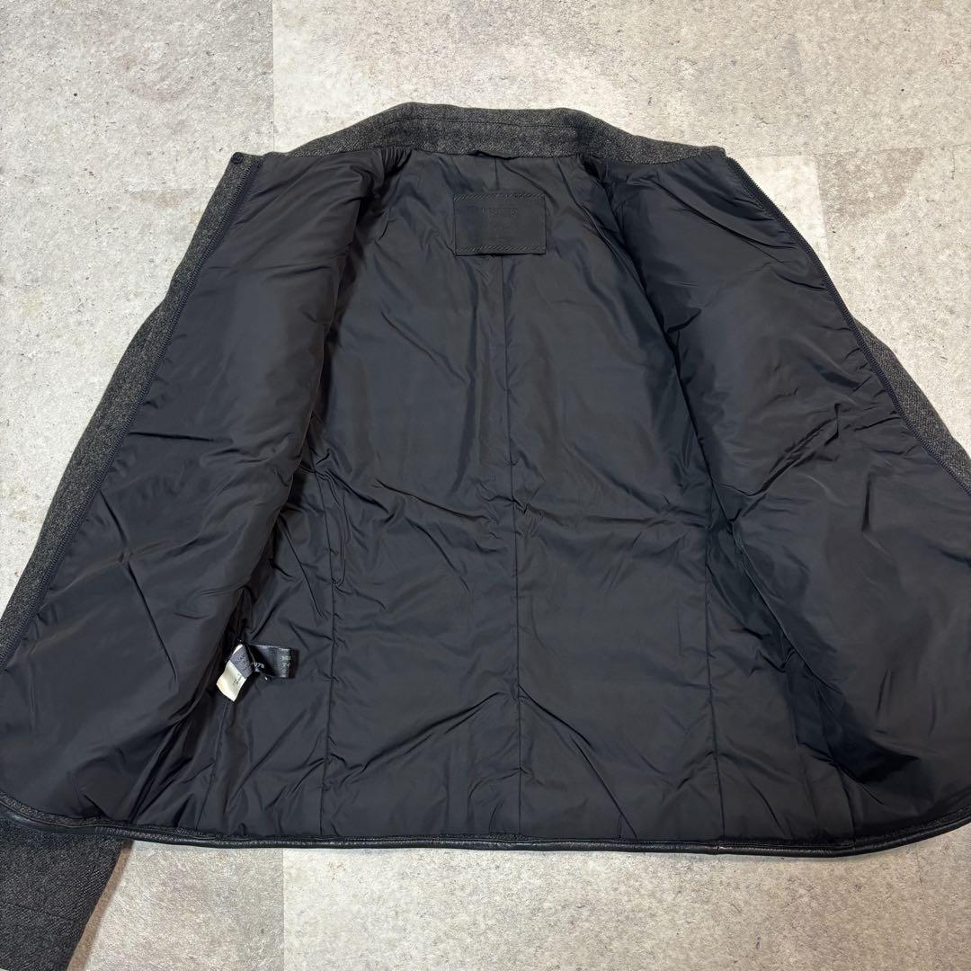 PRADA ウール ブルゾン ジャケット チャコールグレー