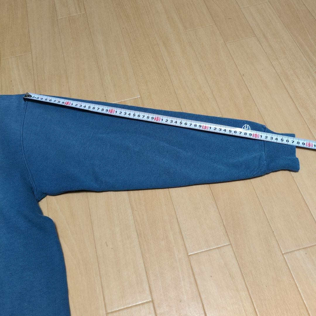 90s Champion フェード ターコイズ ブルー ヴィンテージ スウェット