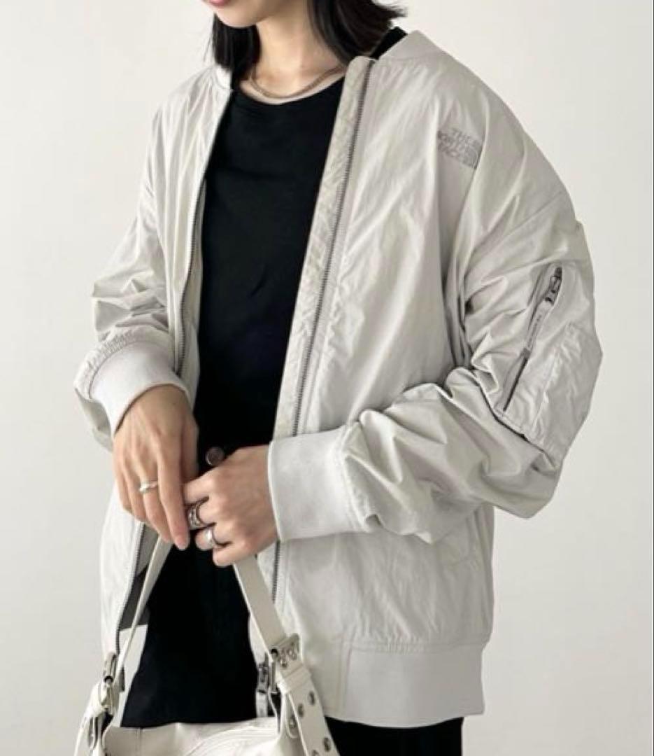 ノースフェイス　新作　MA-1 ALL-ROUND BOMBER ライトグレー