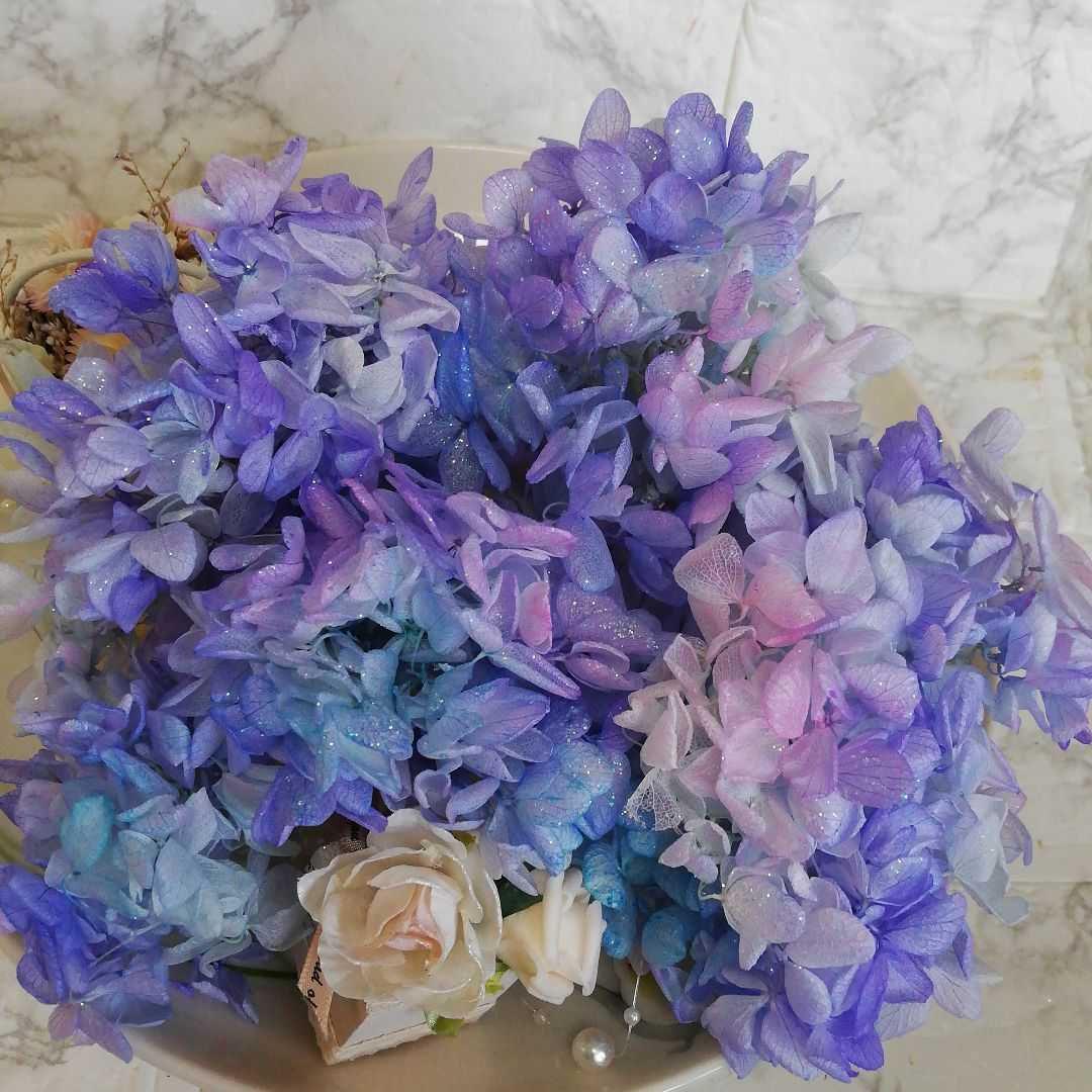 メルカリ プリザーブドフラワー紫陽花 アレンジ加工ラメ付き フラワー ガーデン 530 中古や未使用のフリマ メルカリ プリザーブドフラワー紫陽花 アレンジ加工ラメ付き フラワー ガーデン 530 中古や未使用のフリマ