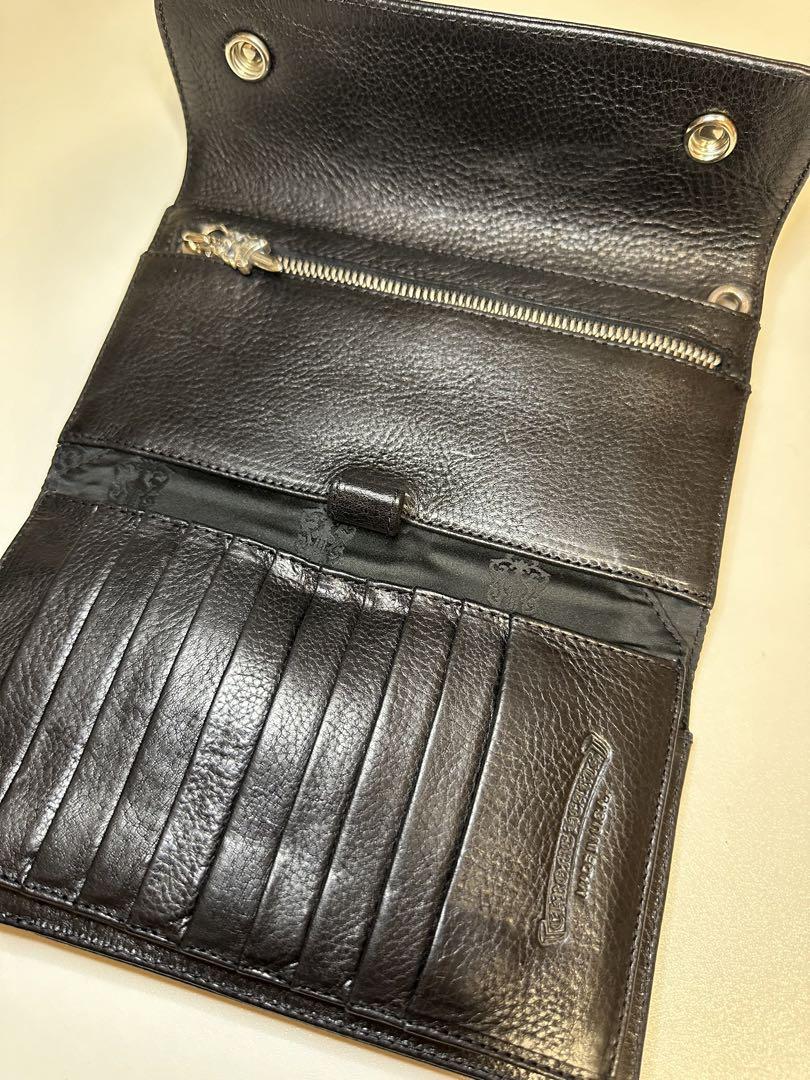 新品未使用 正規品 クロムハーツ ウェーブ ウォレット レザー 財布
