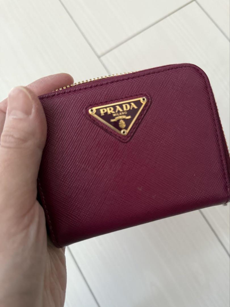 PRADA バーガンディ コインケース